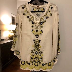 Free People 2 Small Hippie Mini Bell Sleeve Dress